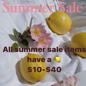 Summer Sale 🍋 $10-$40 identify with a 🍋